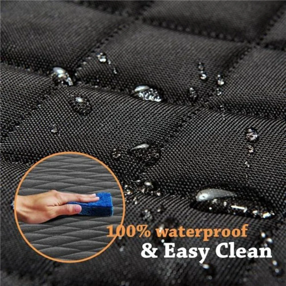 Quilted Dog Car Seat Cover w/ Side Flap Pet Backseat Cover for Cars, 57''Wx60''L